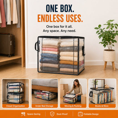 LAST DAY 70% OFF ✨📦Large Heavy-Duty Thick Plastic Clear Storage🎁💞