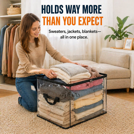 LAST DAY 70% OFF ✨📦Large Heavy-Duty Thick Plastic Clear Storage🎁💞