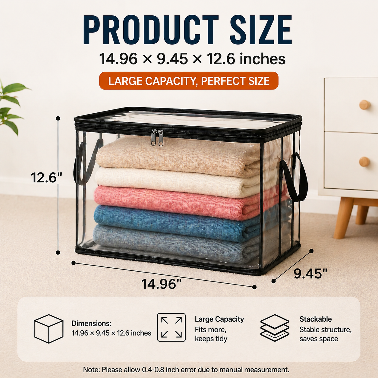 LAST DAY 70% OFF ✨📦Large Heavy-Duty Thick Plastic Clear Storage🎁💞