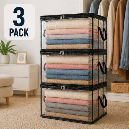 LAST DAY 70% OFF ✨📦Large Heavy-Duty Thick Plastic Clear Storage🎁💞