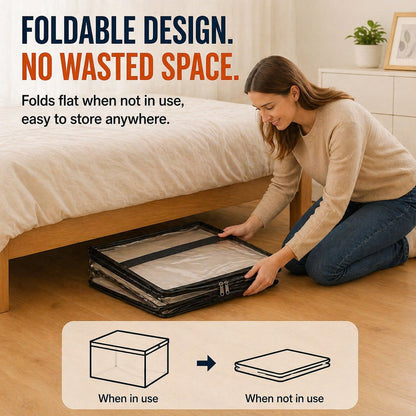 LAST DAY 70% OFF ✨📦Large Heavy-Duty Thick Plastic Clear Storage🎁💞